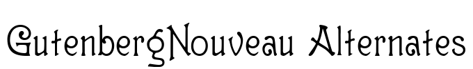 GutenbergNouveau Alternates