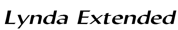 Lynda Extended Font Image