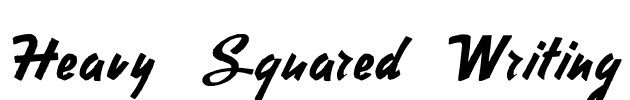Heavy Squared Writing Font Image