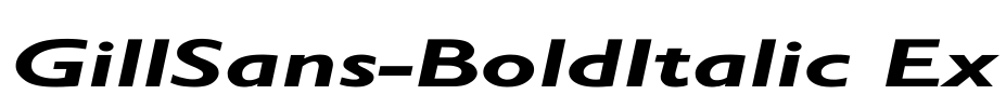 GillSans-BoldItalic Ex Font Image