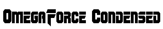 OmegaForce Condensed Font Image