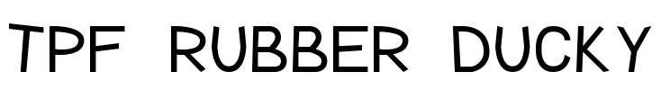 TPF Rubber Ducky Font Image