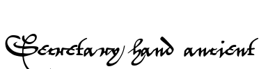 Secretary hand ancient Font Image