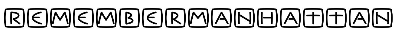 RememberManhattan Font Image