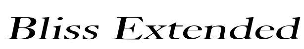 Bliss Extended Font Image
