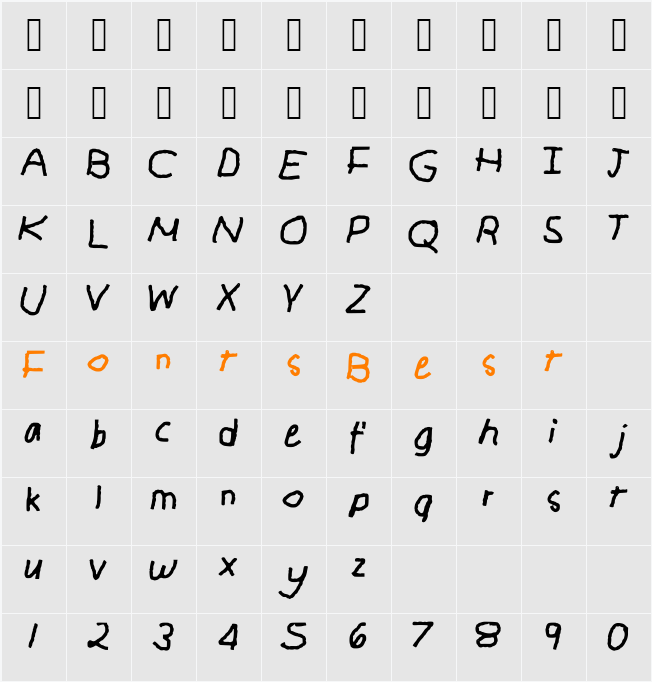 GHR_Chalk_I Character Map