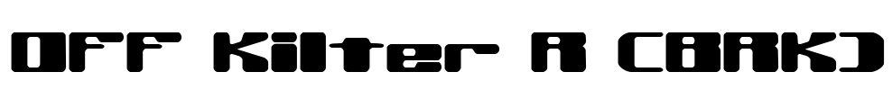 Off Kilter R (BRK) Font Image