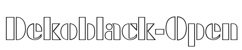Dekoblack-Open Font Image