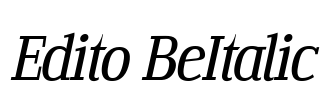 Edito BeItalic Font Image
