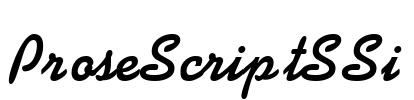 ProseScriptSSi Font Image