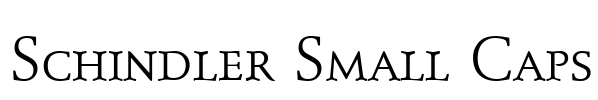 Schindler Small Caps Font Image
