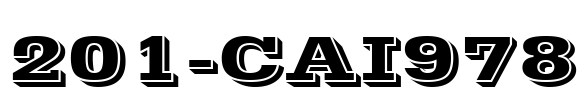 201-CAI978 Font Image