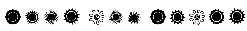 Suns and Stars Font Image