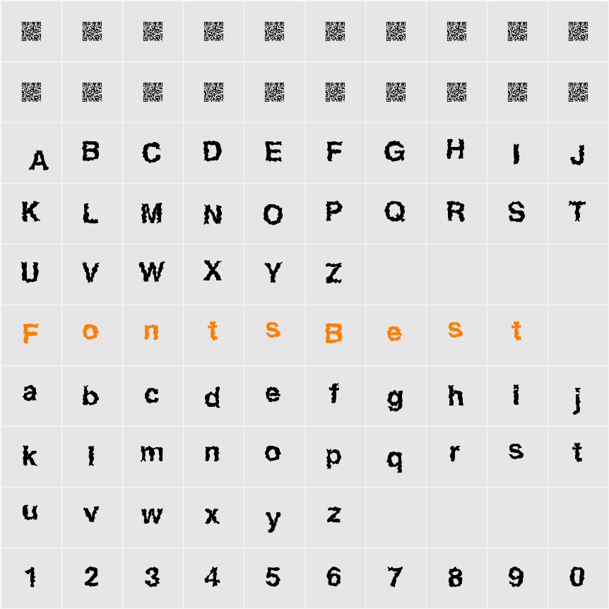 EasyHorror Character Map