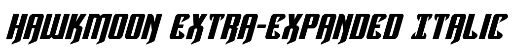 Hawkmoon Extra-expanded Italic Font Image