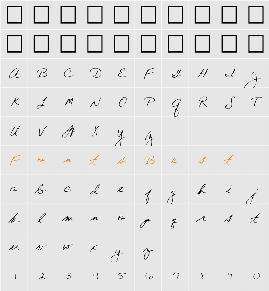 LEHN197 Character Map