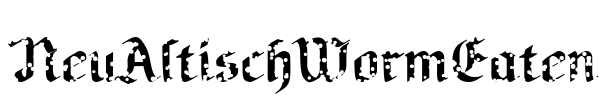 NeuAltischWormEaten Font Image