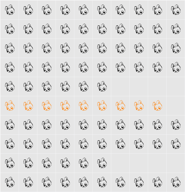 Paranoid Rabbit Character Map
