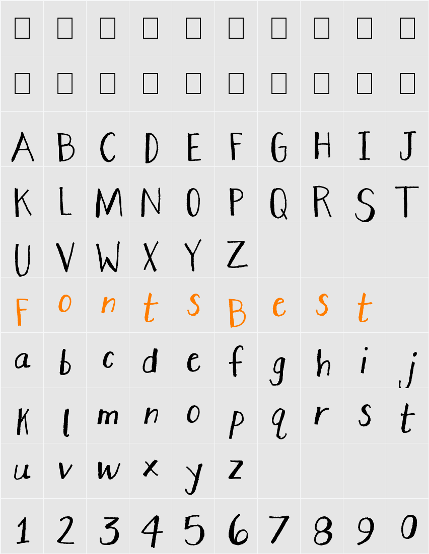 Stretchy PANTS Character Map