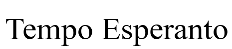 Tempo Esperanto Font Image