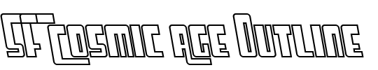 SF Cosmic Age Outline Font Image
