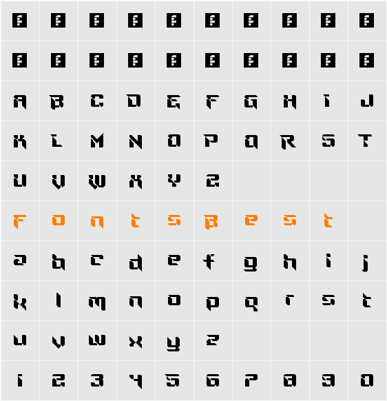 Ninja Thing Character Map