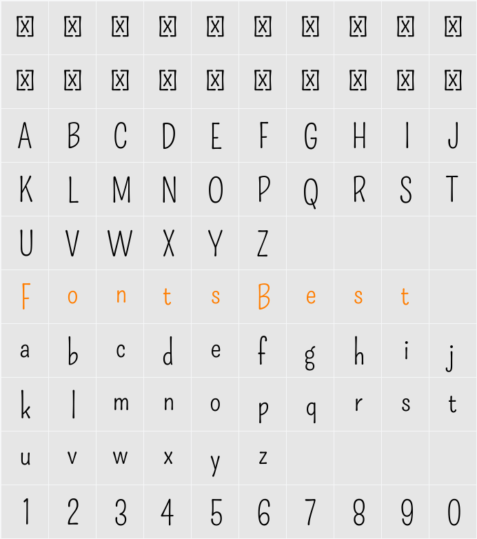 Pompiere  Character Map