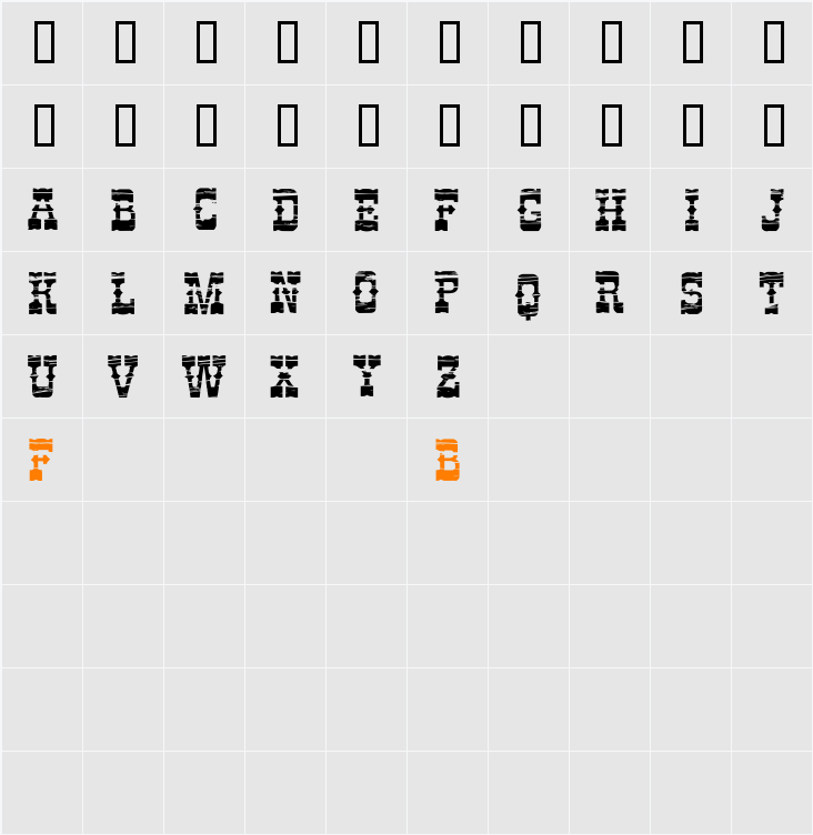 Perdido Demo Character Map