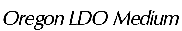 Oregon LDO Medium Font Image