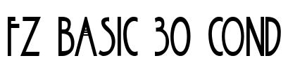 FZ BASIC 30 COND Font Image