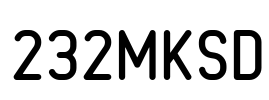 232MKSD Font Image