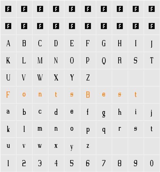 FS Serif Condensed Character Map