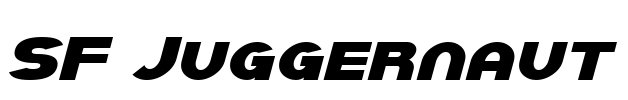 SF Juggernaut Font Image