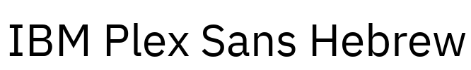 IBM Plex Sans Hebrew Font Image