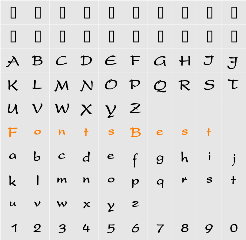 SnippetScriptSSi Character Map