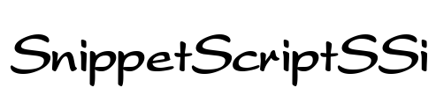 SnippetScriptSSi Font Image