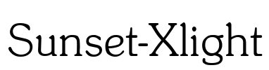 Sunset-Xlight Font Image