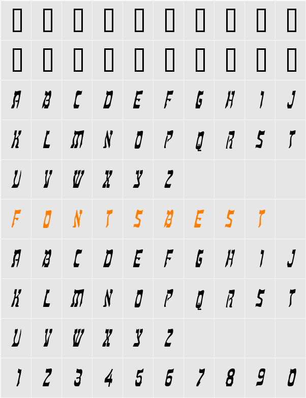Kosher Thin Character Map