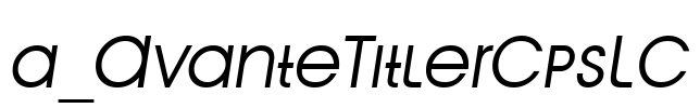 a_AvanteTitlerCpsLC Font Image