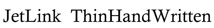 JetLink ThinHandWritten Font Image
