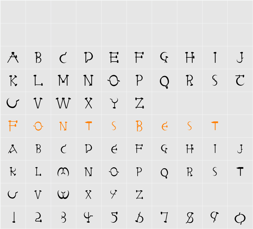 RedLetter-Normal Character Map