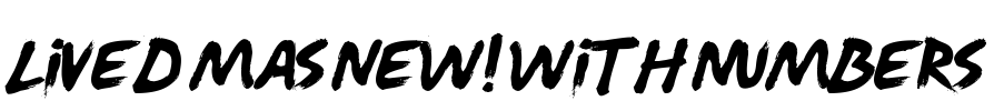 Lived Mas NEW! With Numbers Font Image