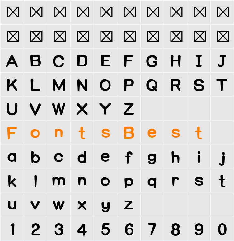 Nuggim Character Map