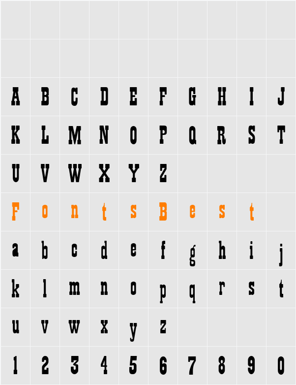 RSPlaybill Character Map