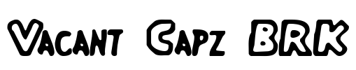 Vacant Capz BRK Font Image