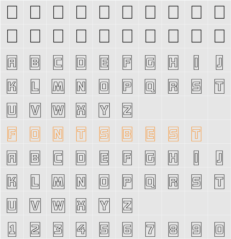 a_ConceptoTtlCmOtlNr Character Map