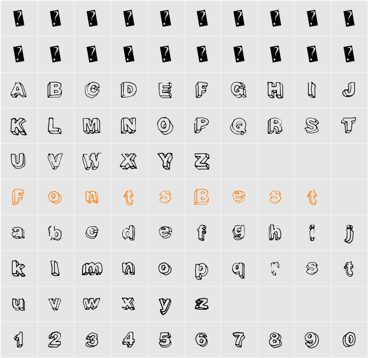 FourthDimension Character Map