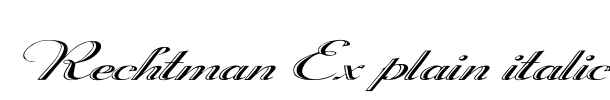Rechtman Ex plain italic Font Image