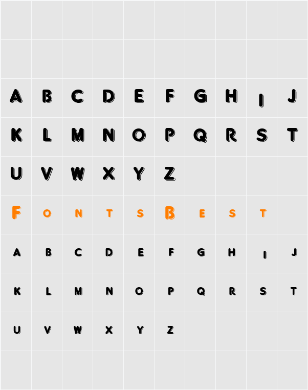 Blistered Character Map
