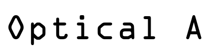 Optical A Font Image